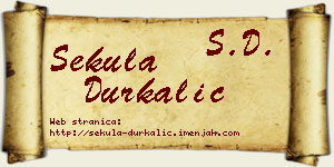 Sekula Durkalić vizit kartica